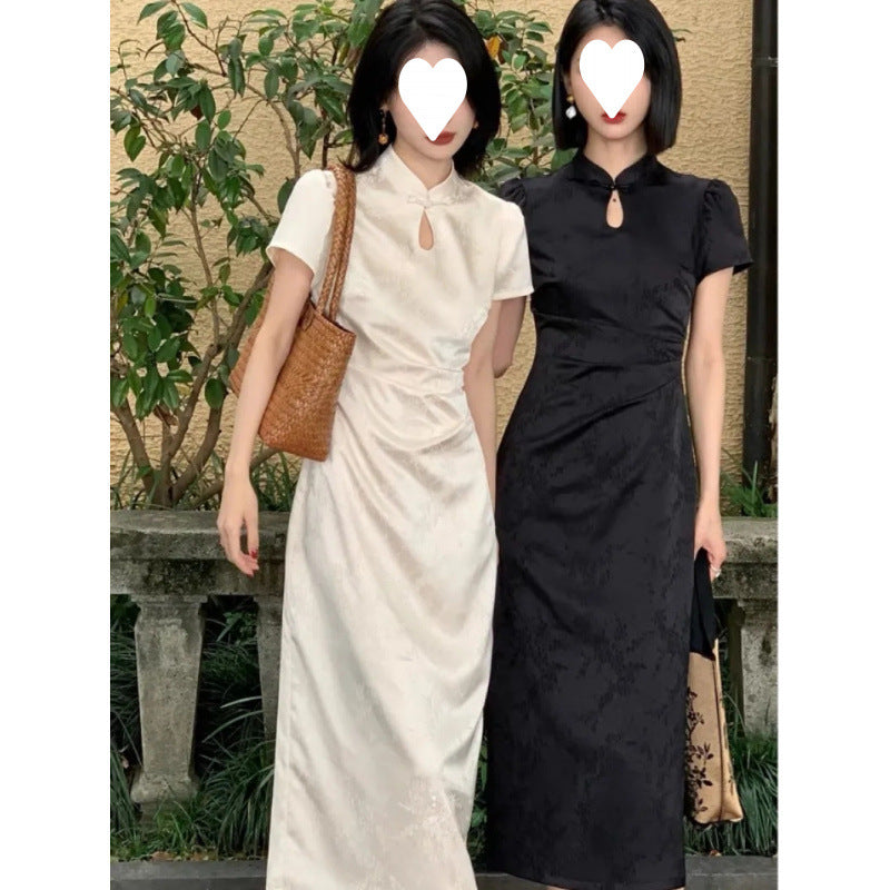 Women's Solid-Color Casual Modified New Chinese-style Dress