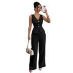 The Power Set – Women’s Sleeveless Vest & High Waist Trousers Co-ord