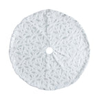 New White Plush Christmas Tree Skirt