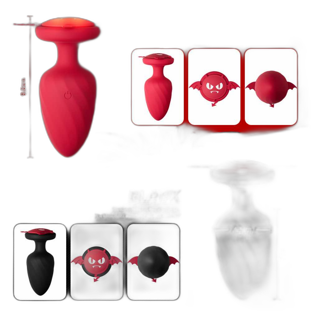Puck - 12 Frequency Vibrating Butt Plug  - Remote Control Anal Plug - Anal Dilator - Soft Silicone Anal Toy