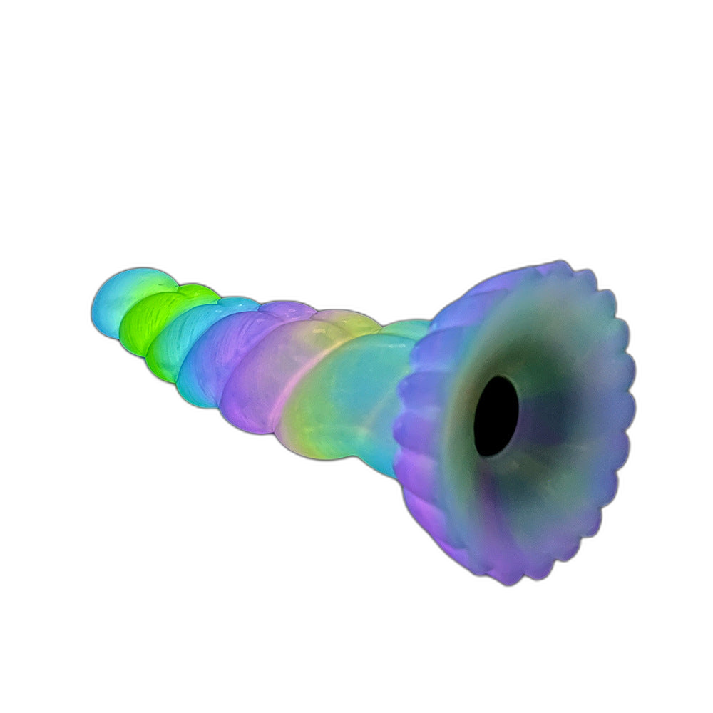 WistGlow – Fantasy Dildo – Spiral Texture & Glow-in-the-Dark Vibrating Dildo
