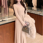 Acetate Cashmere Wool Soft, Draping Knit Dress