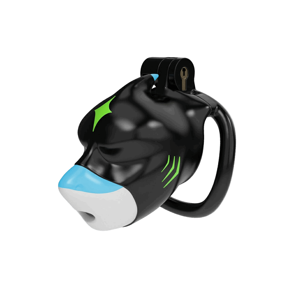 Furrjoi Shark Chastity Cage Lime Green