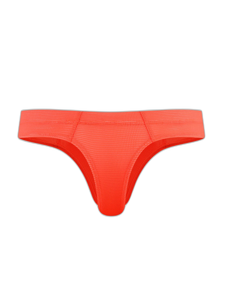Men's Simple Breathable Mesh Pouch Thong & Strings