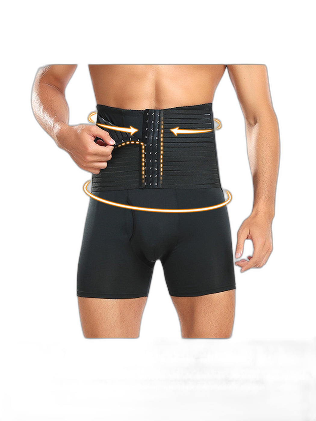 Men's Tummy Control Boxer Briefs with Open Fly