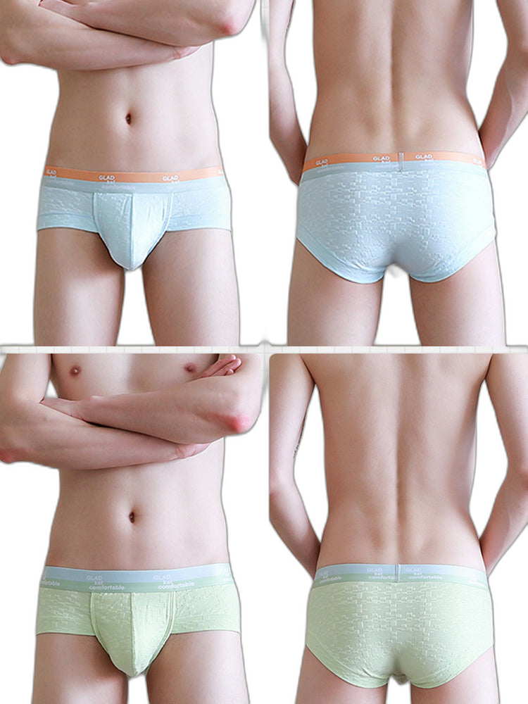 3 Pack Men's Baby Cotton High-Stretch Skin-Friendly Breathable Briefs