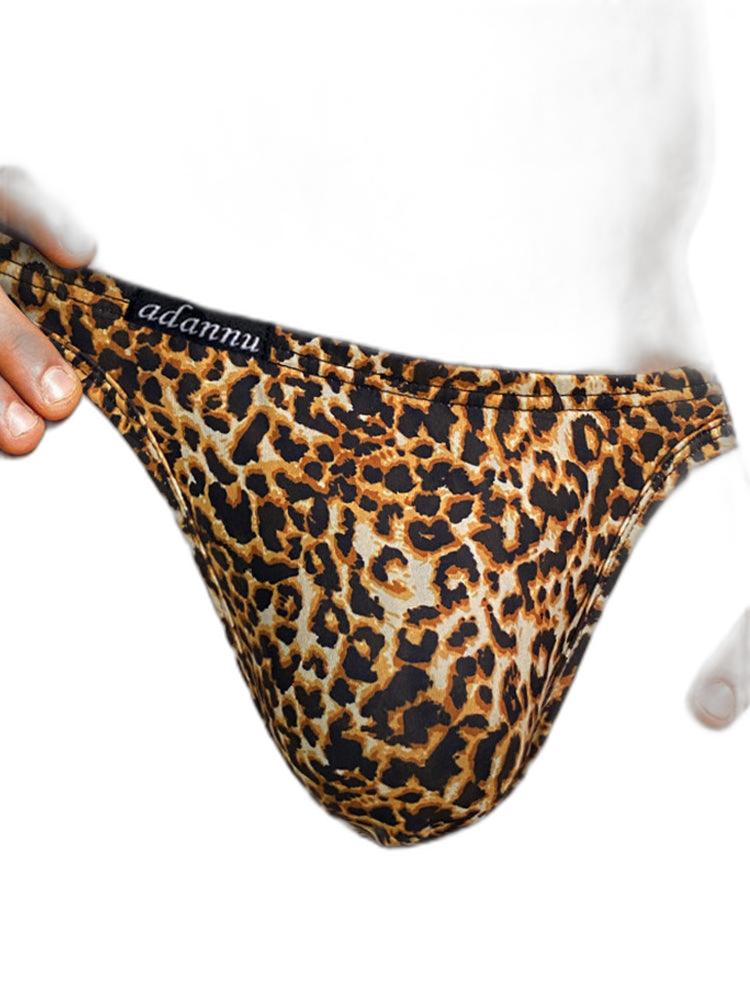 Men’s Sexy Leopard Print Pouch Briefs
