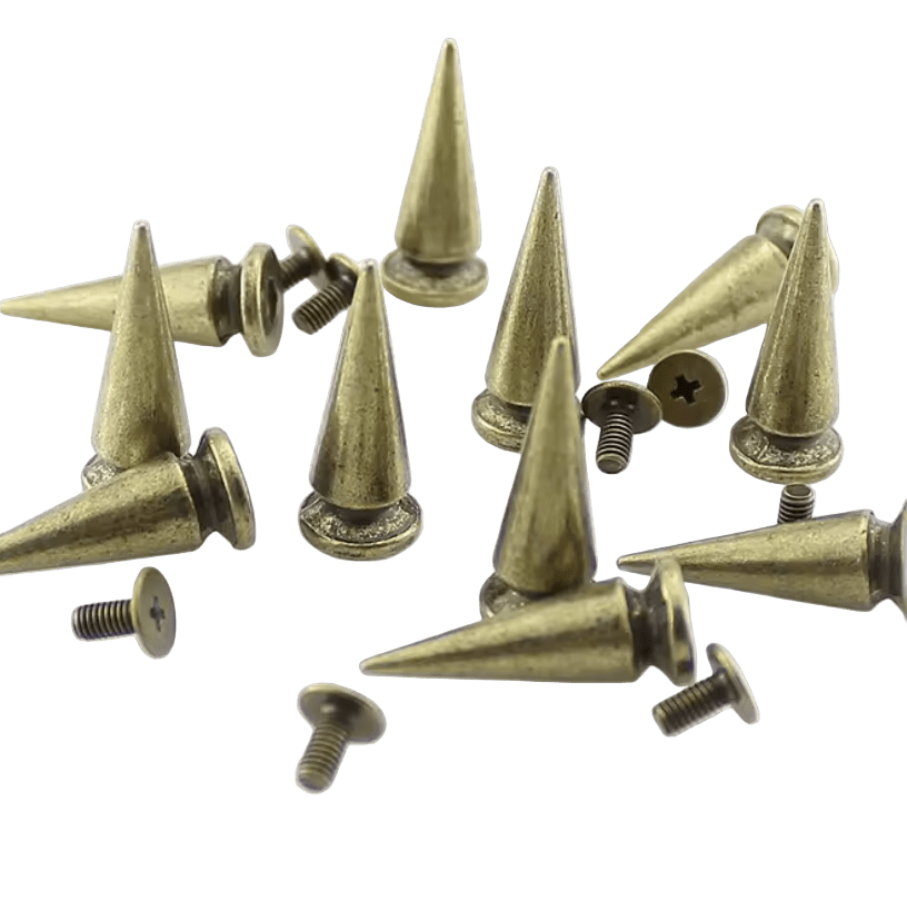 Metal Pup Hood Spikes 10 Pack Bronze 10x24mm