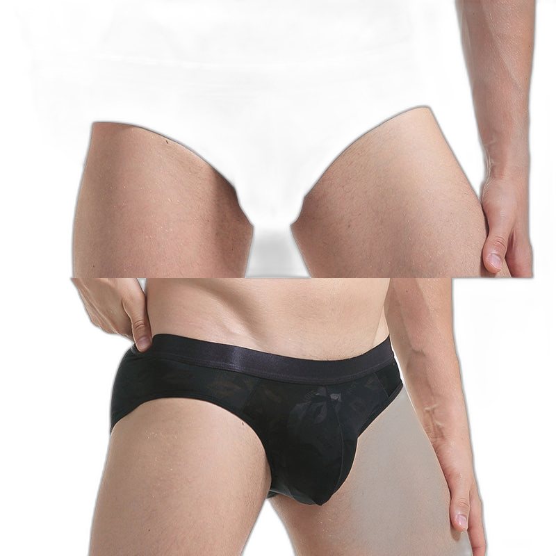 2 Pack Men's Sexy Seamless Solid Color Briefs