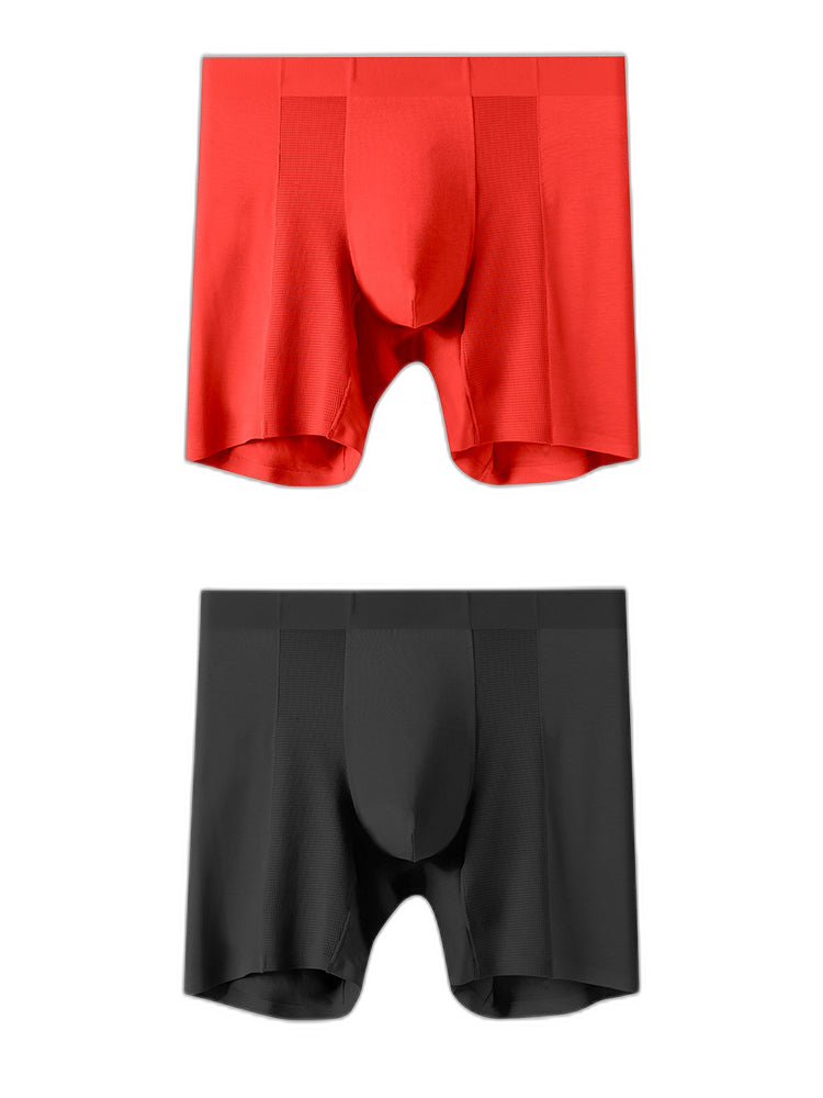 2 Pack Men’s Long Athletic Boxer Briefs
