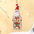 Christmas Supplies Wooden Hollow Long Pendant