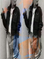 Single-breasted Zipper Short Casual Long Sleeve Coat
