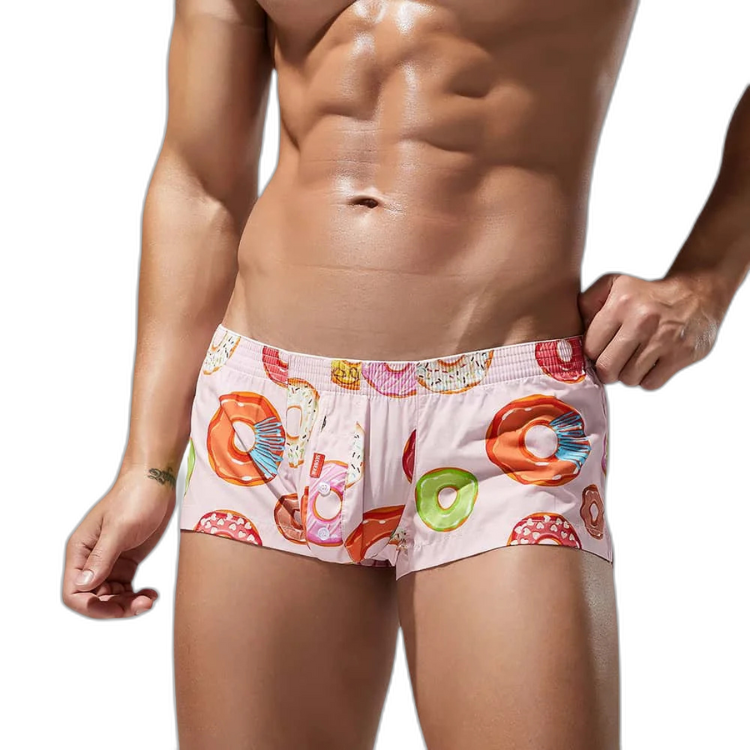 SEOBEAN Playful Donut Cotton Boxers