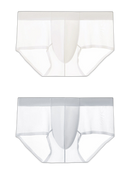 2 Pack Men's Ultra-Thin Breathable Antibacterial Crotch Briefs
