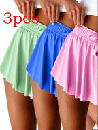 Minimal Versatile High Waist Pleating Lace-up Casual Shorts