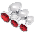 Jeweled Metal Butt Plug Set