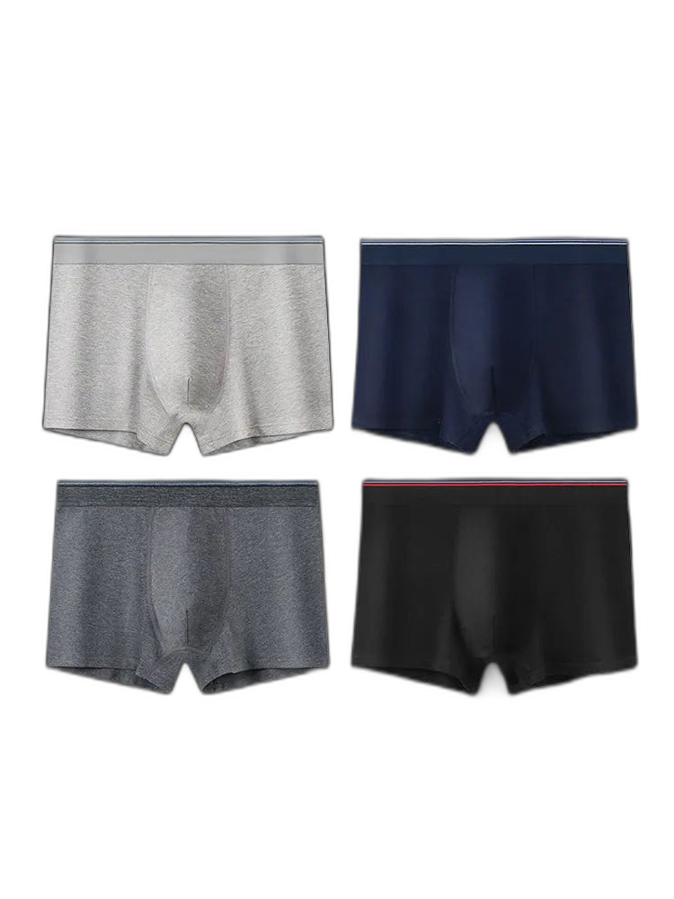 4 Pack Anti-Chafing High Elasticity Sports Boxer Briefs
