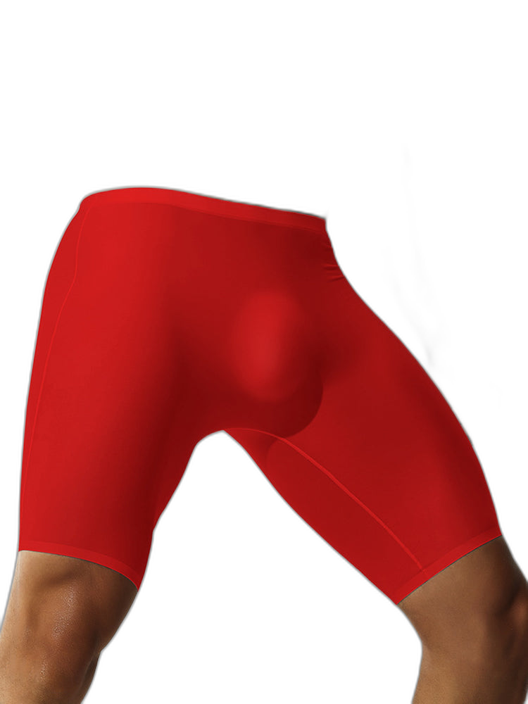 3 Pack Men's Breathable Seamless Mid-Length Boxer Briefs