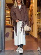 Casual Lapel Fringe Jacket
