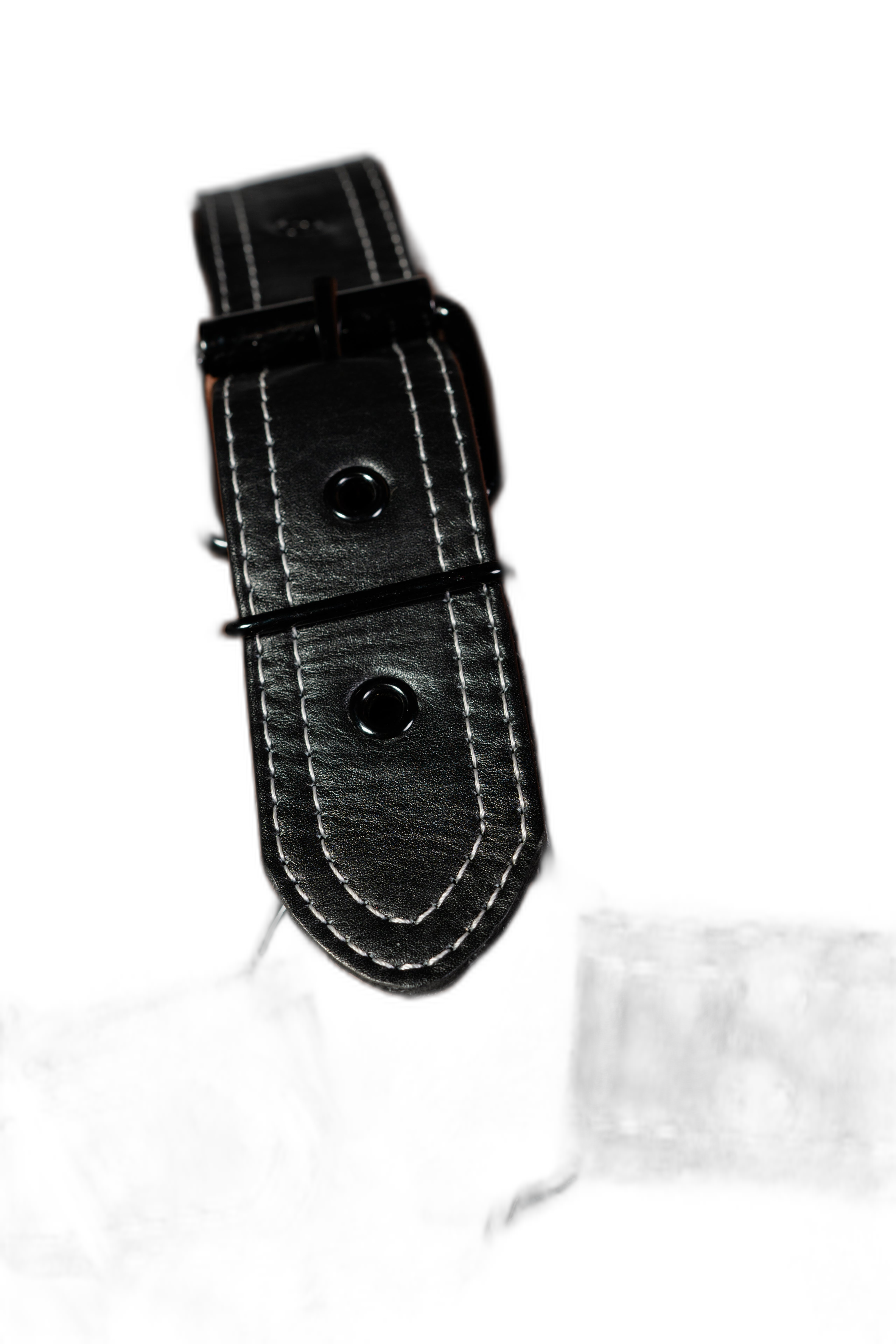 ruff GEAR RAW  Leather Bulldog Harness Black White