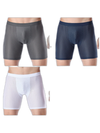 3 Pack Men’s Anti-chafing Mesh Long Boxer Briefs