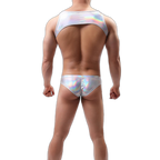 Shiny Harness-Crop Top + Briefs (2 Piece Outfit)