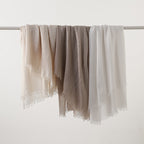 Artistic Sunscreen Solid Color Cotton And Linen Scarf