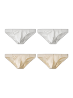4 Pack Men's Organic Cotton Stretch Fit Workout Ready Briefs