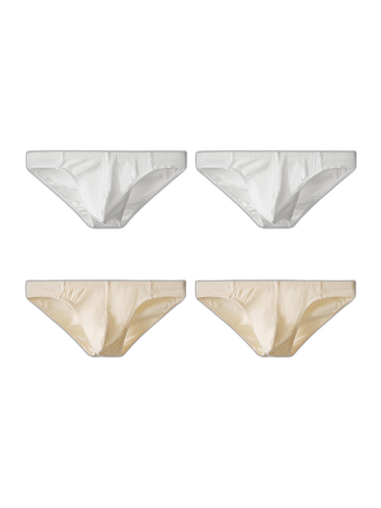 4 Pack Men's Organic Cotton Stretch Fit Workout Ready Briefs