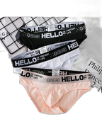 Men's Cotton Ribbed Breathable Briefs with 3D Pouch