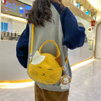 Women's Shoulder Bag New Personalized Fashion Handbag Cartoon Cat Messenger Bag Female Japanese Canvas Bag