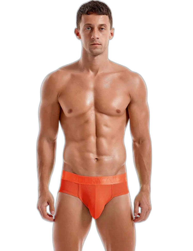 Men's Solid Color Mesh Breathable Sports Fitness Briefs