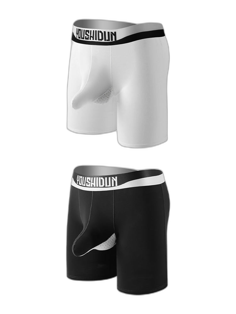 2 Pack Men's Supportive Separated Pouch Ultra-Soft Anti-Chafing Midway Briefs
