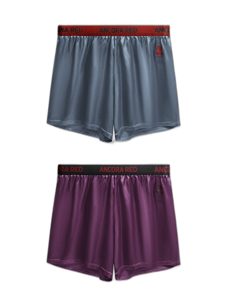 2 Pack Men's Solid Lounge Casual Boxers