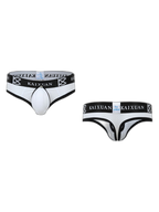 2 Pack Men's Breathable Mesh Removable U-Shaped Pocket Thongs