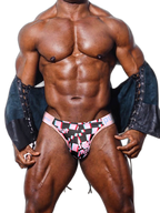 2 Pack Men's Breathable Alphabet-Print Expanded Pouch Briefs