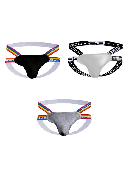 3-pack Rainbow Cotton Thong