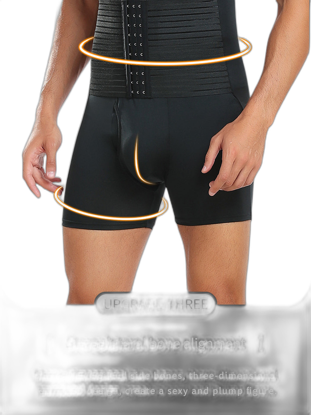 Men's Tummy Control Boxer Briefs with Open Fly