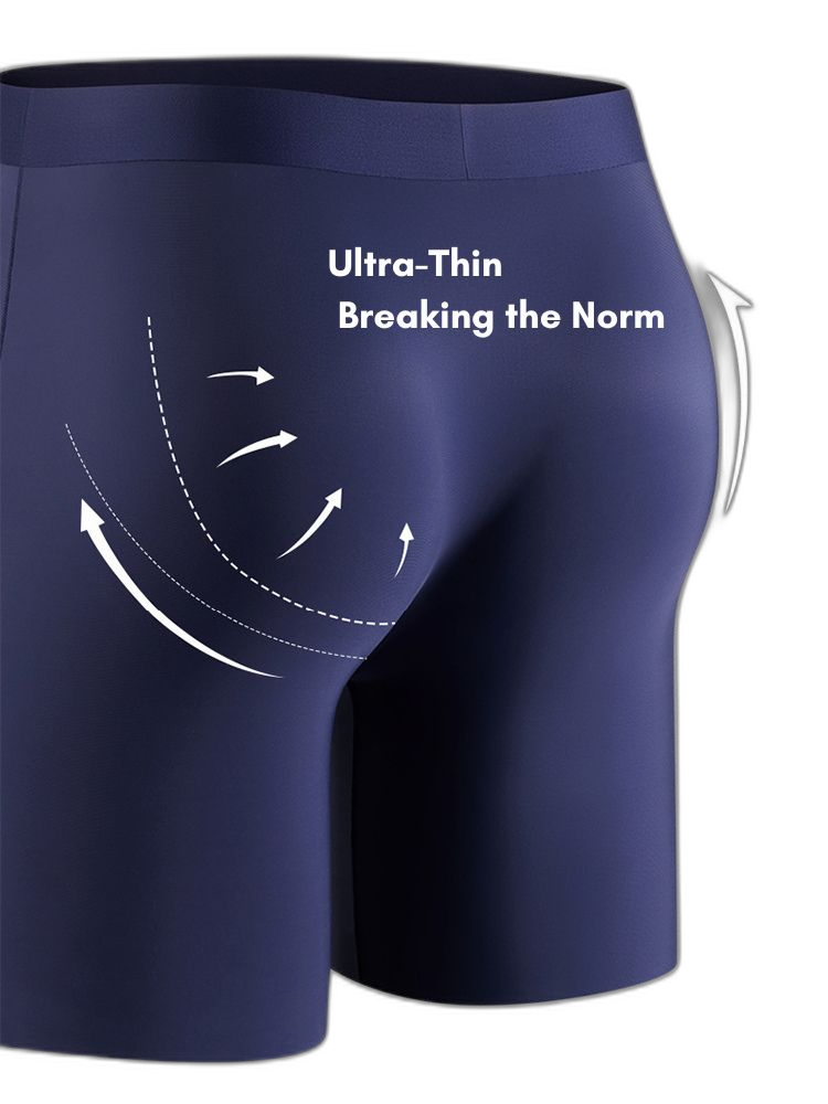 2 Pack Men's Ice Silk Anti-Chafing Quick-Dry Seamless Midway Briefs