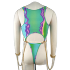 Acid Vibrations Hollow Chain Thong Bodysuit
