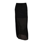 Designer-style Sheer High-waist Skirt For Women