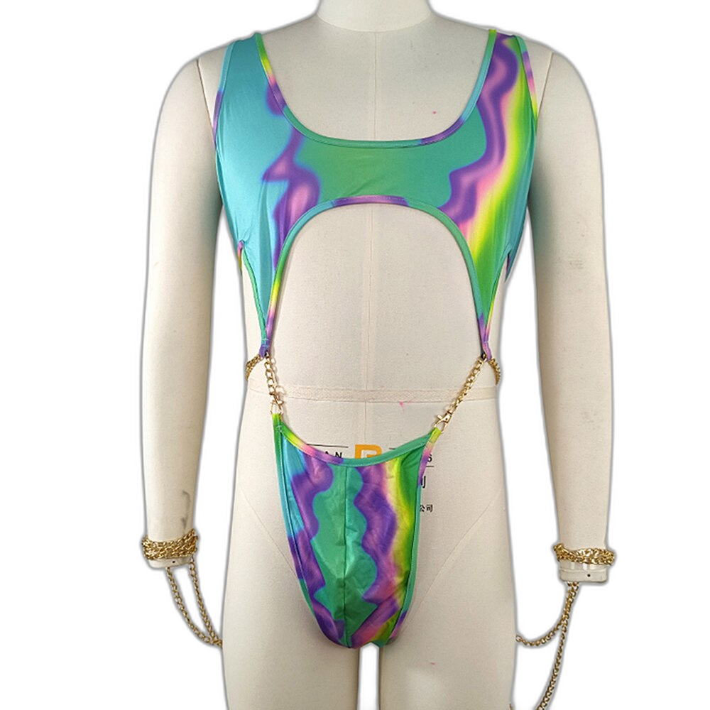 Acid Vibrations Hollow Chain Thong Bodysuit