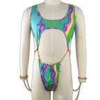 Acid Vibrations Hollow Chain Thong Bodysuit