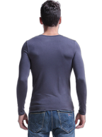 Mens Ultra Soft Low Cut V-Neck Thermal Shirt