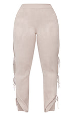 Shape Mocha Knit Tie Side Flared Trousers