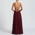 Elegant And Sophisticated Strap A-line Maxi Dress For Women Western Style
