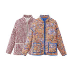 Flower Thin Pocket Decorative Cardigan Cotton Jacket