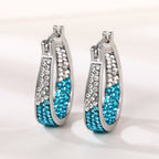 Geometric Diamond Ear Clip Earrings | Luxury Letter Style Women's Jewellery