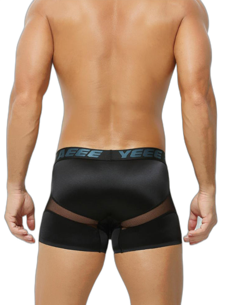 2 Pack Men's Workout Anti-Chafing Quick-Dry & Breathable Mesh Stretch Boxer Briefs