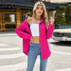 Fashion Lapel Single-breasted Shirt Loose Solid Color Long Sleeve Top Womens Clothing